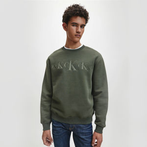 Calvin Klein pánská zelená mikina - S (LDD)